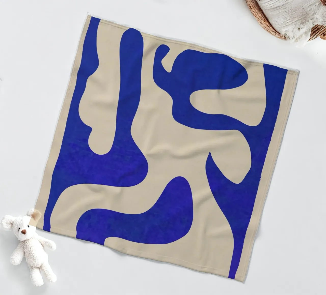 Abstracte minimale vorm fleecedeken van ThingDesign