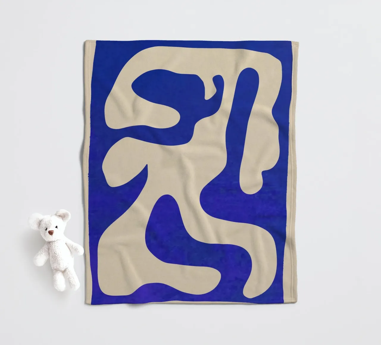 Abstracte minimale vorm fleecedeken van ThingDesign