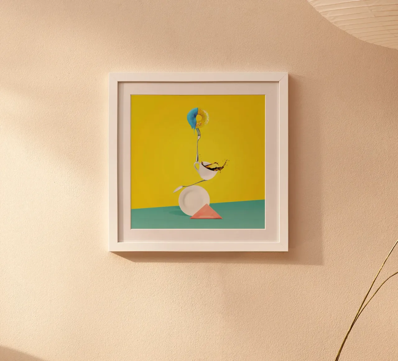 A Well Balanced Breakfast poster con telaio in plastica da Juj Winn
