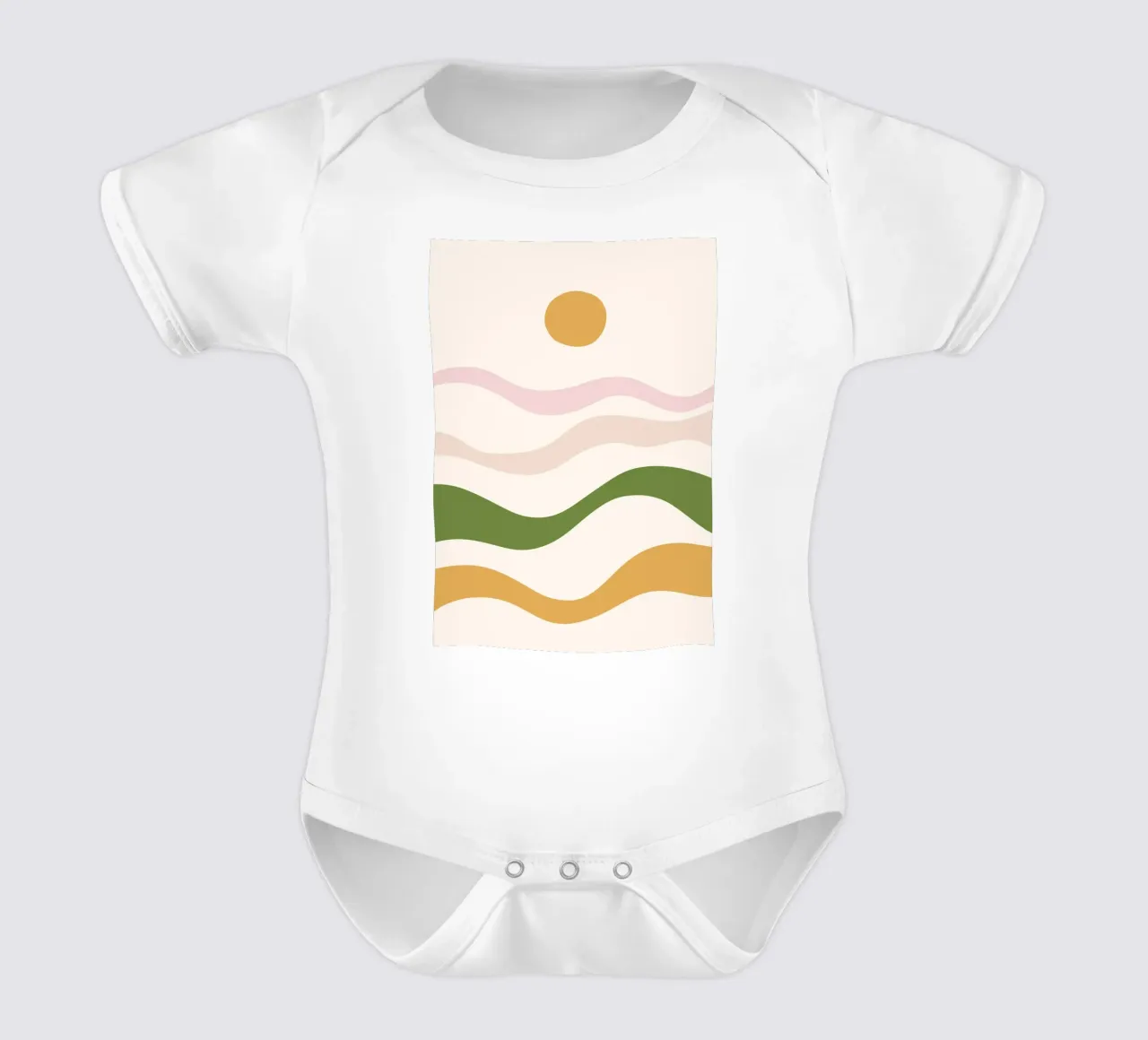 Oceano body neonato maniche corte da Rose Beck Art