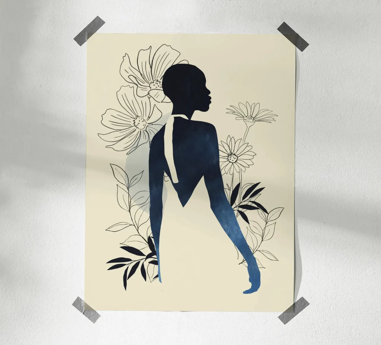 Ragazza tropicale astratta minimalista poster da ThingDesign