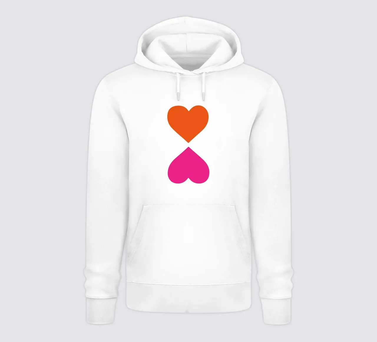 Due cuori felpa con cappuccio da Rose Beck Art