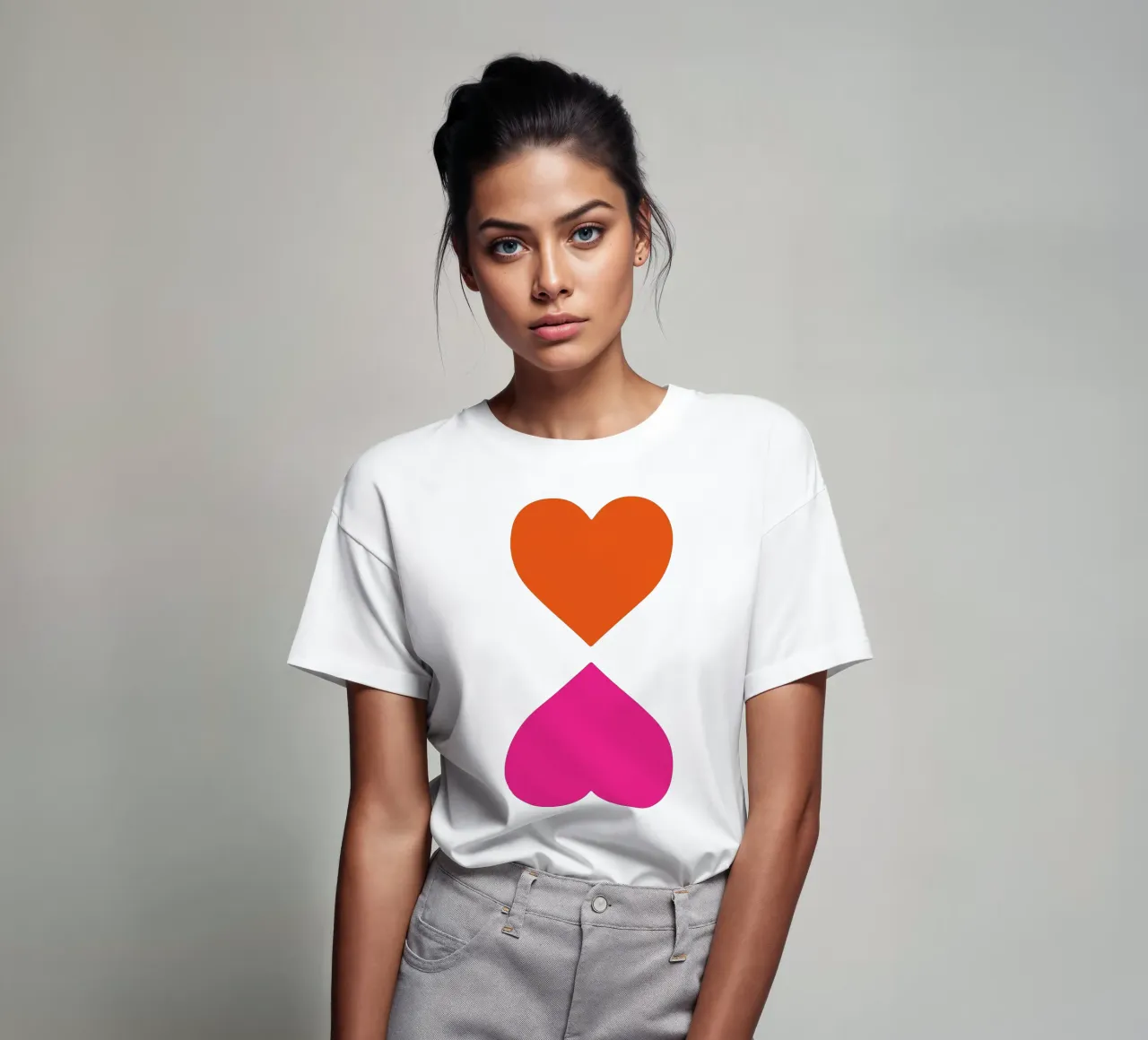 Due cuori t-shirt da Rose Beck Art
