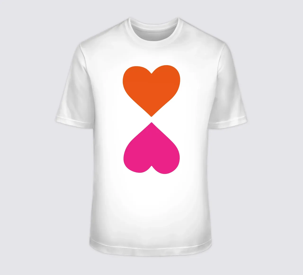 Due cuori t-shirt da Rose Beck Art
