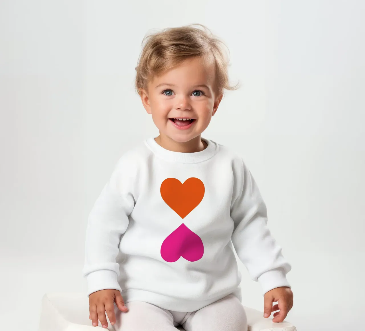 Due cuori felpa neonato da Rose Beck Art