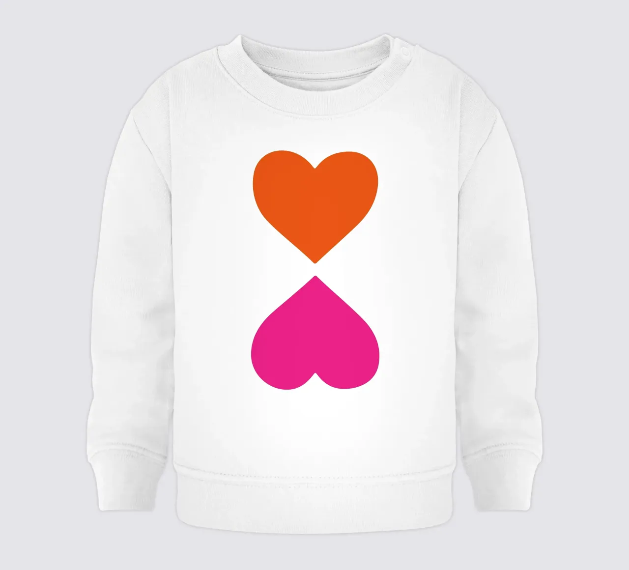 Due cuori felpa neonato da Rose Beck Art