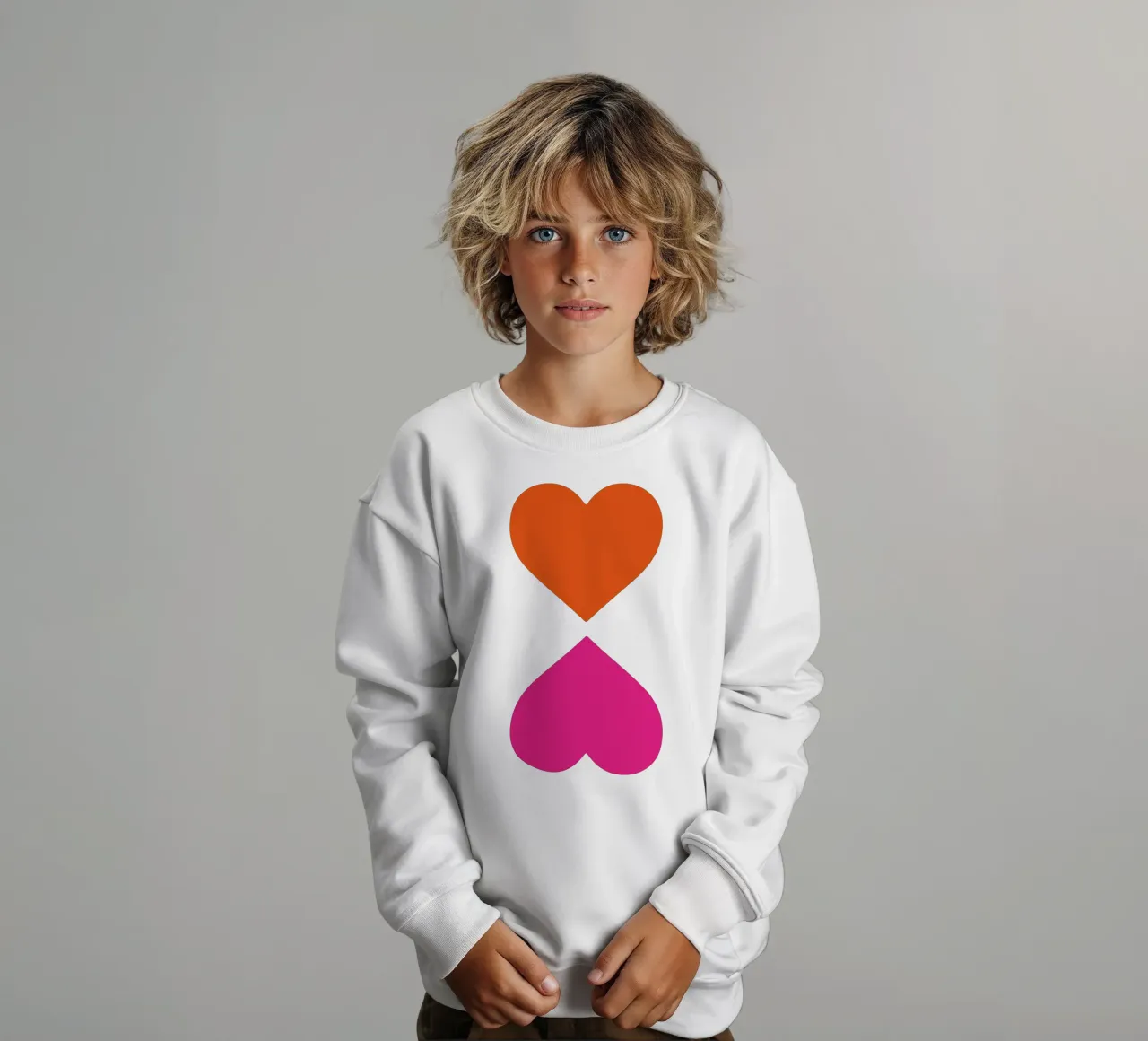 Due cuori felpa bambino da Rose Beck Art