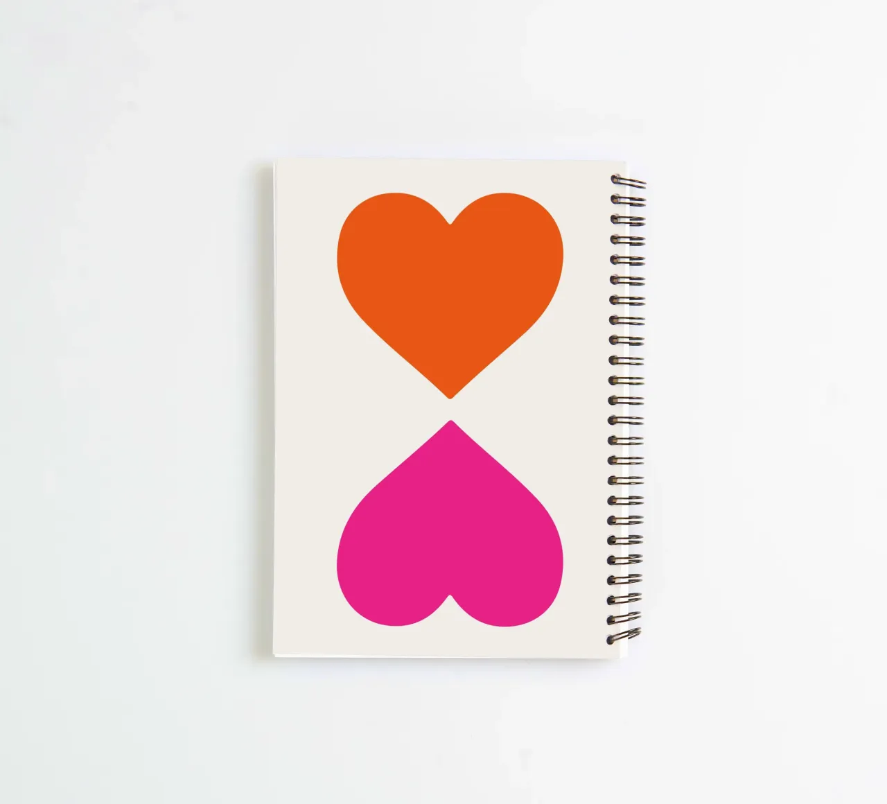 Two Hearts spiral notebook by Rose Beck Art