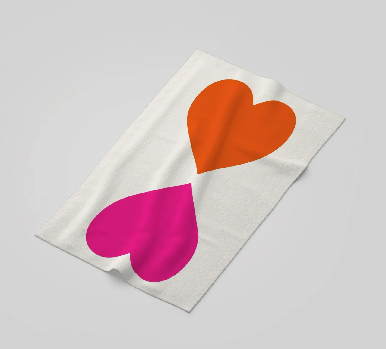 Due cuori telo mare da Rose Beck Art