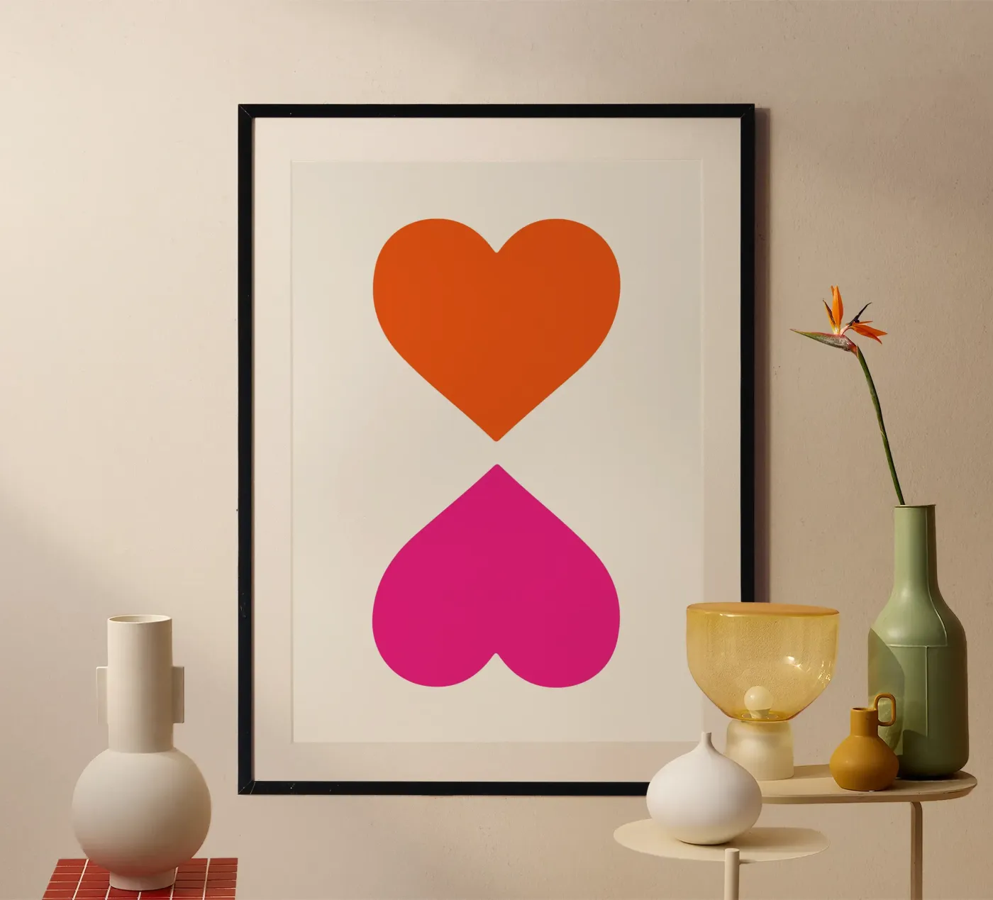 Two Hearts poster by Rose Beck Art