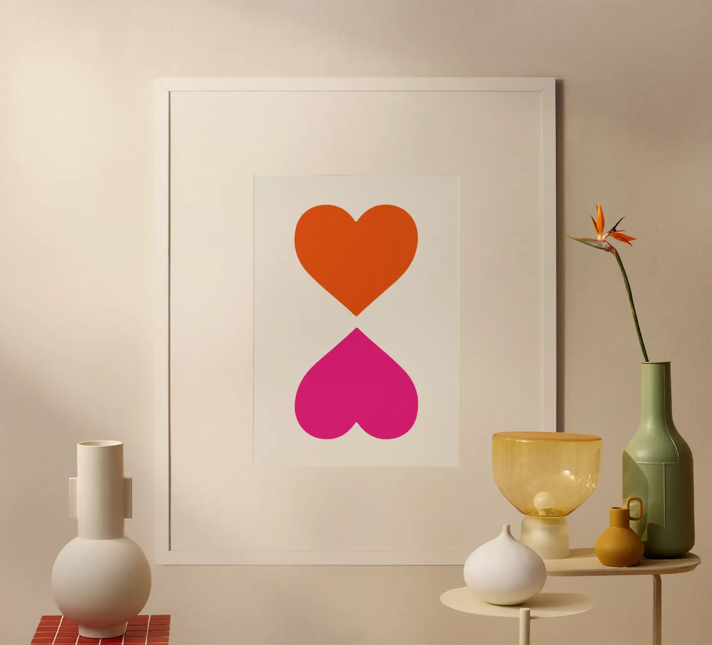 Two Hearts poster by Rose Beck Art