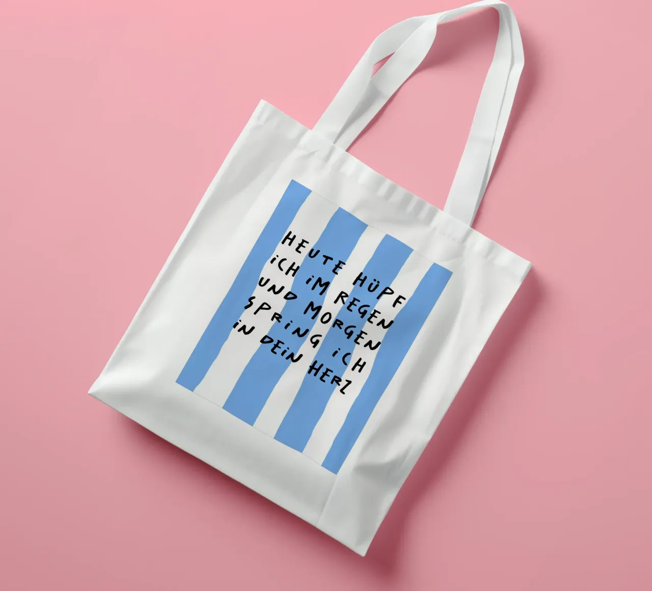 heute hüpf ich im Regen und morgen spring.. borsa in juta da FRICKE DESIGN