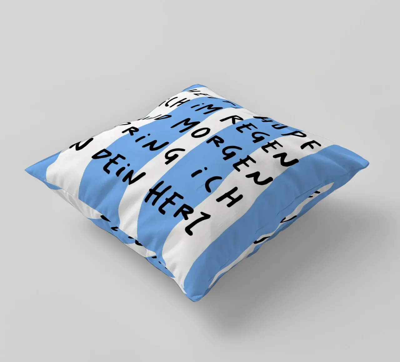 heute hüpf ich im Regen und morgen spring.. cuscino da FRICKE DESIGN