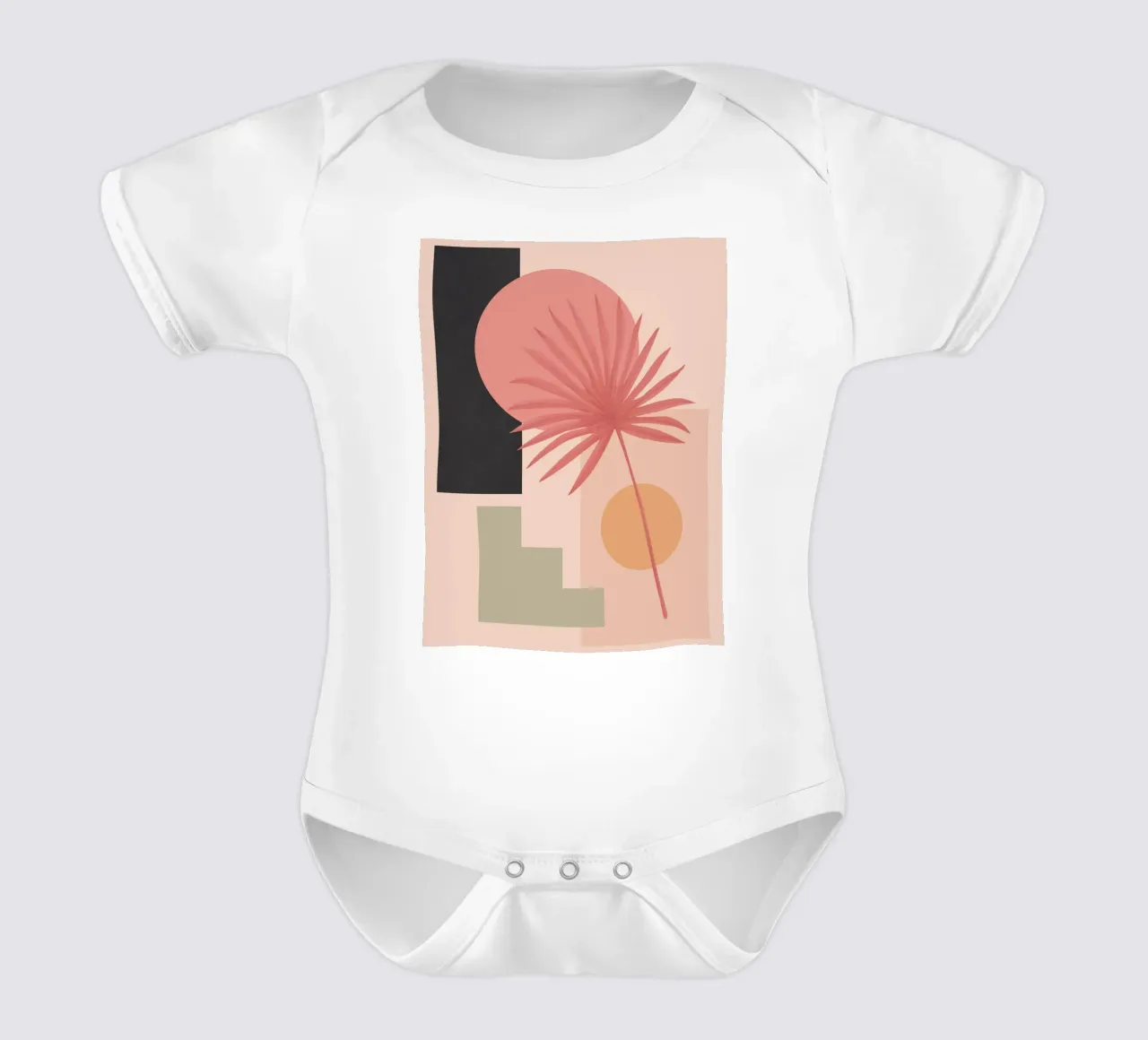 Geometria tropicale body neonato maniche corte da Gaite