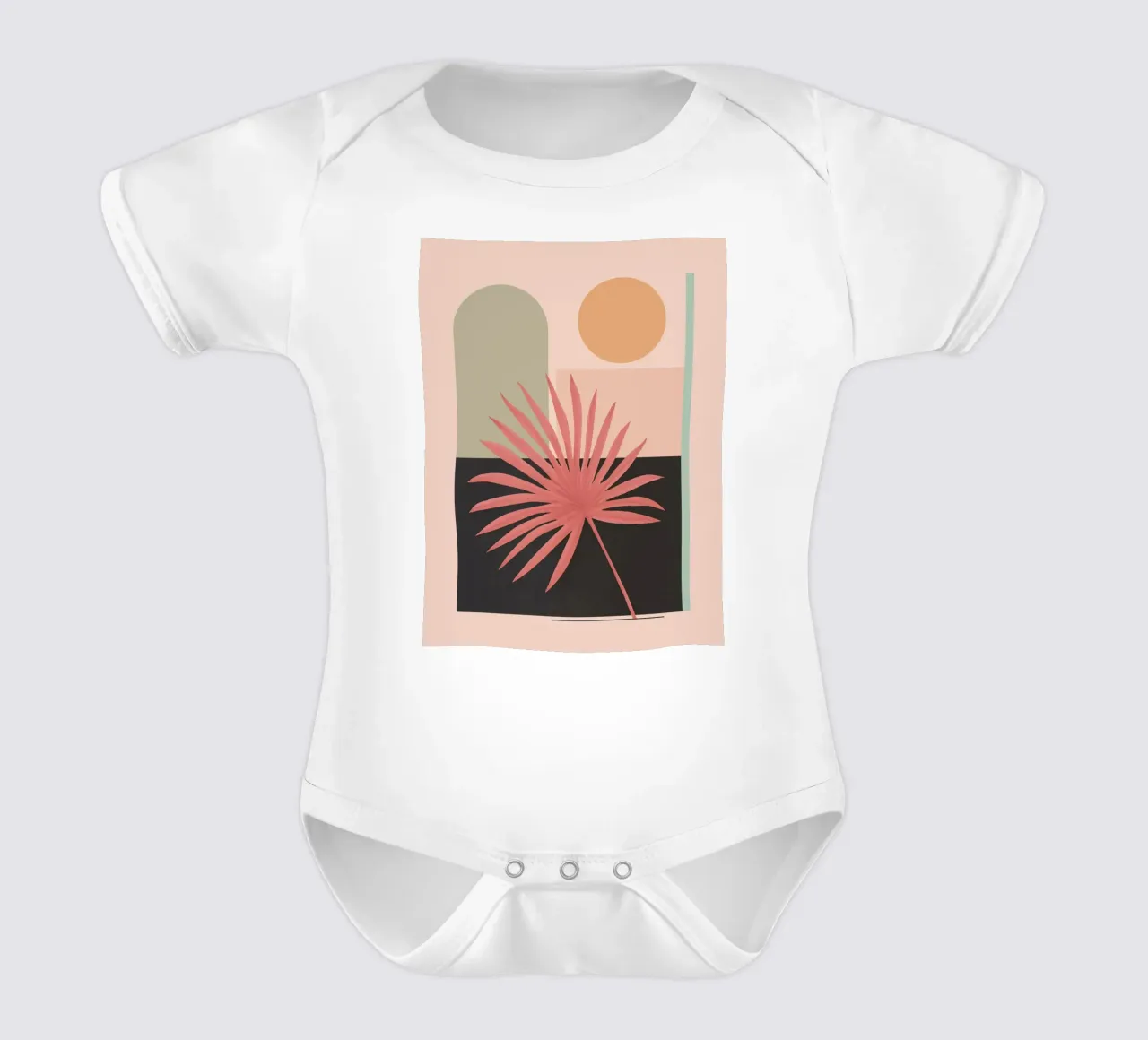 Geometria tropicale body neonato maniche corte da Gaite