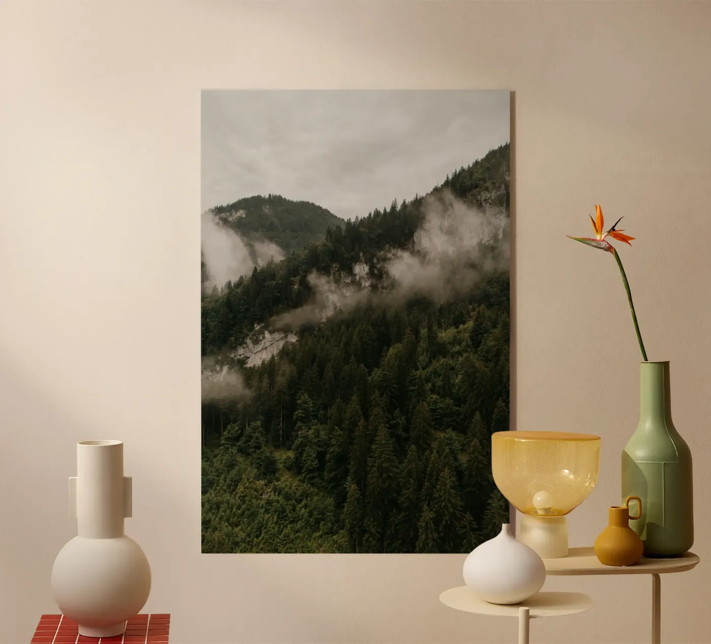 Mountain Veil acryl van Lena Stamm