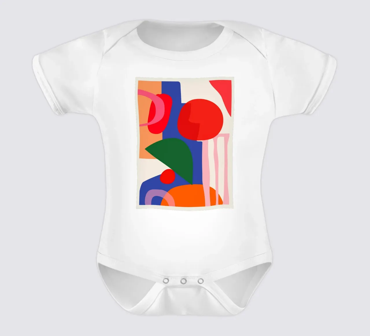 Astrazione moderna e colorata body neonato maniche corte da ThingDesign