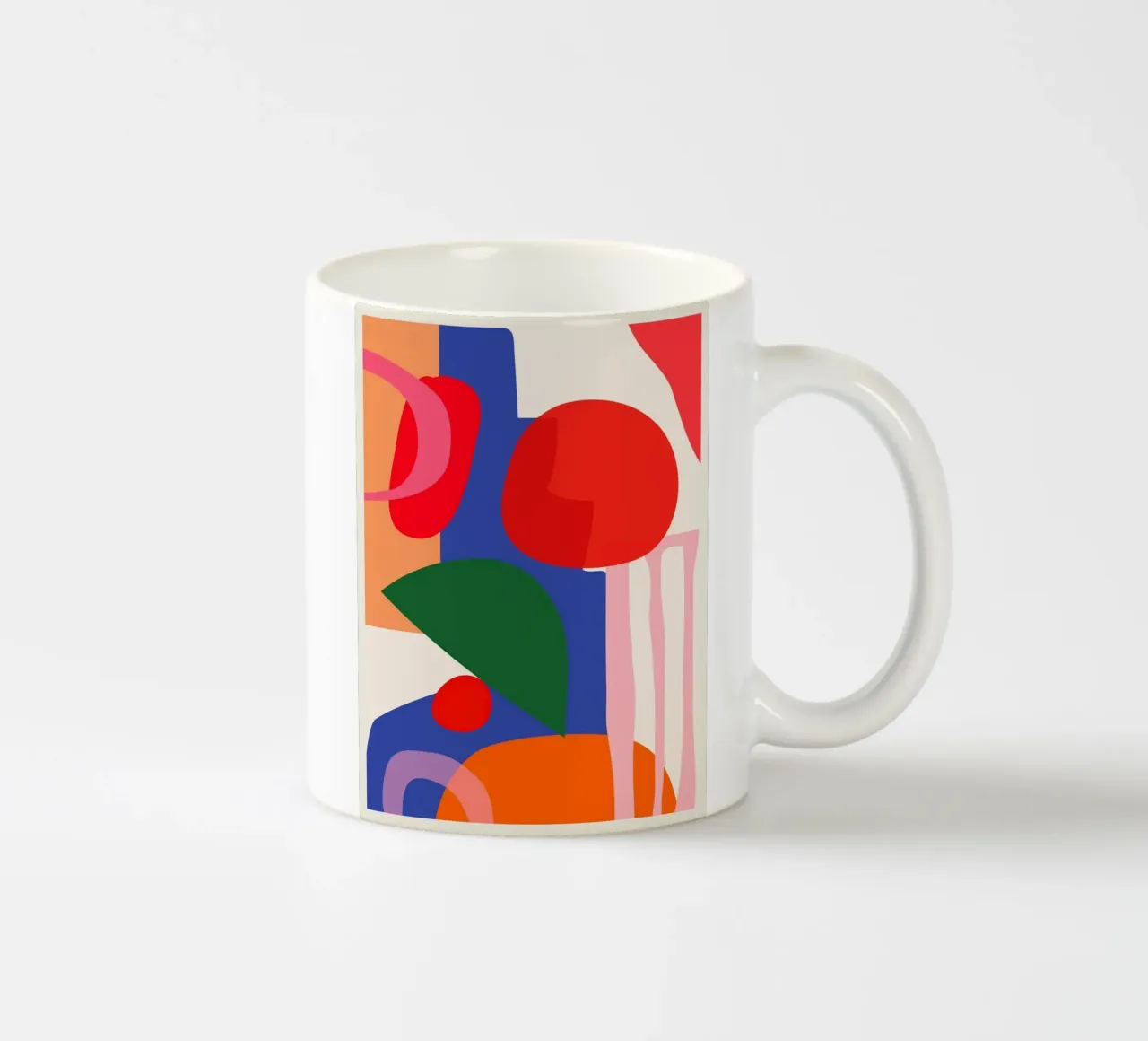 Astrazione moderna e colorata tazza in ceramica da ThingDesign