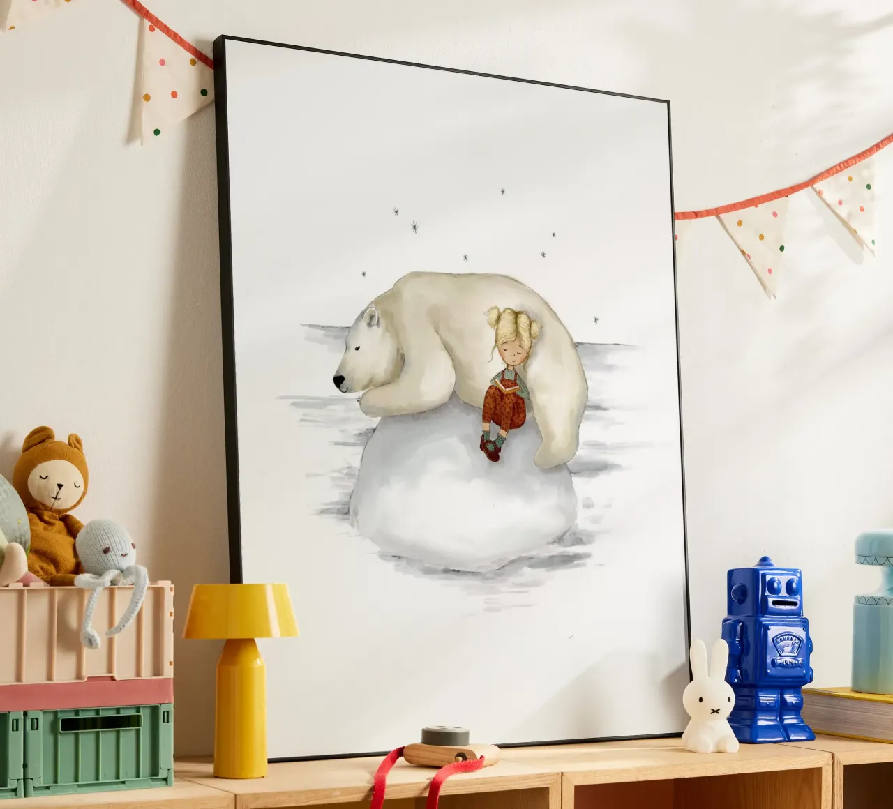 Pasco the Polar Bear & Eden's Quiet Moment forex plate by Urchin Bay Art