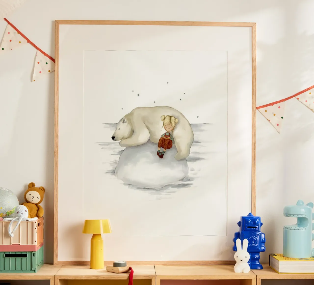 Pasco the Polar Bear & Eden's Quiet Moment hahnemühle by Urchin Bay Art