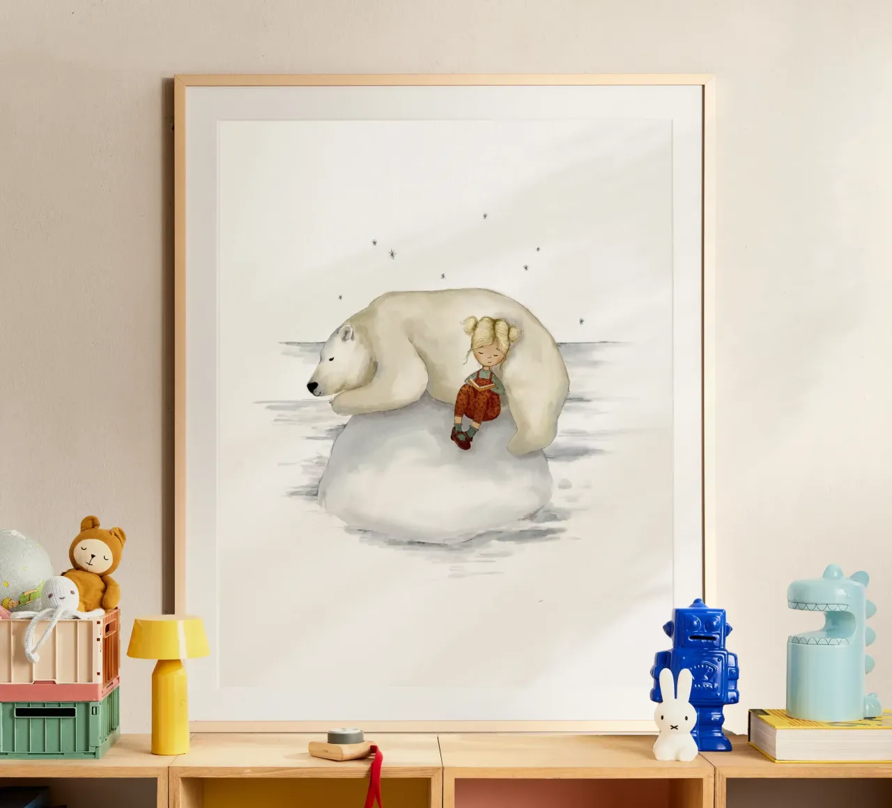 Pasco the Polar Bear & Eden's Quiet Moment hahnemühle by Urchin Bay Art