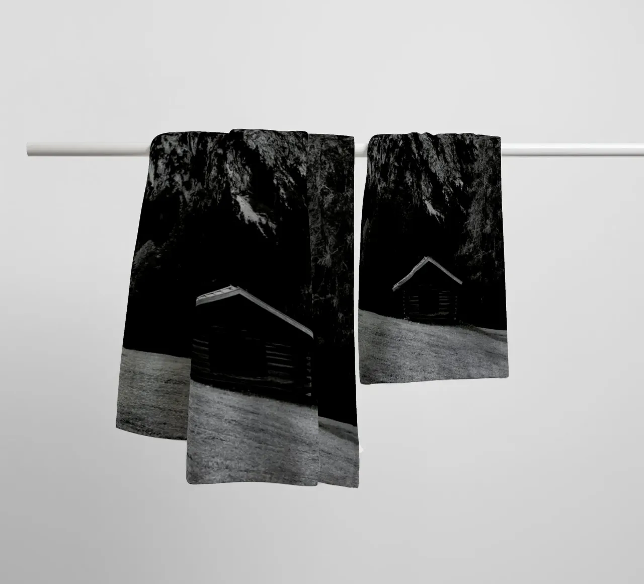 Layered Hut 12 Handtuch von Sebastian Hilgetag