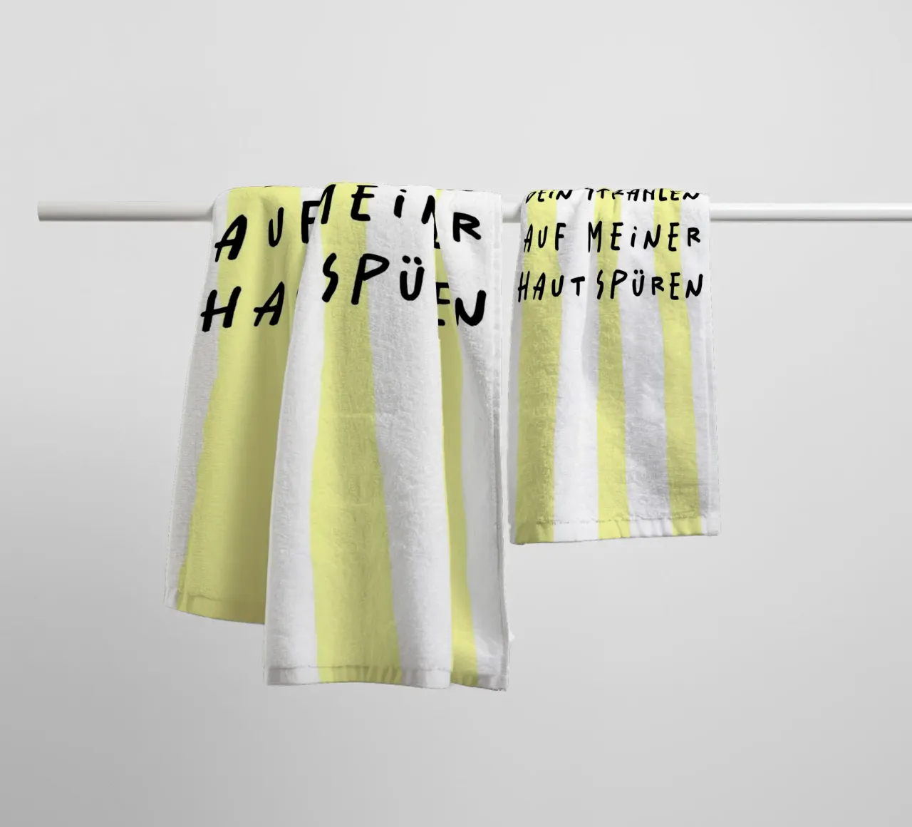 dein Strahlen auf meiner Haut spüren towel by FRICKE DESIGN