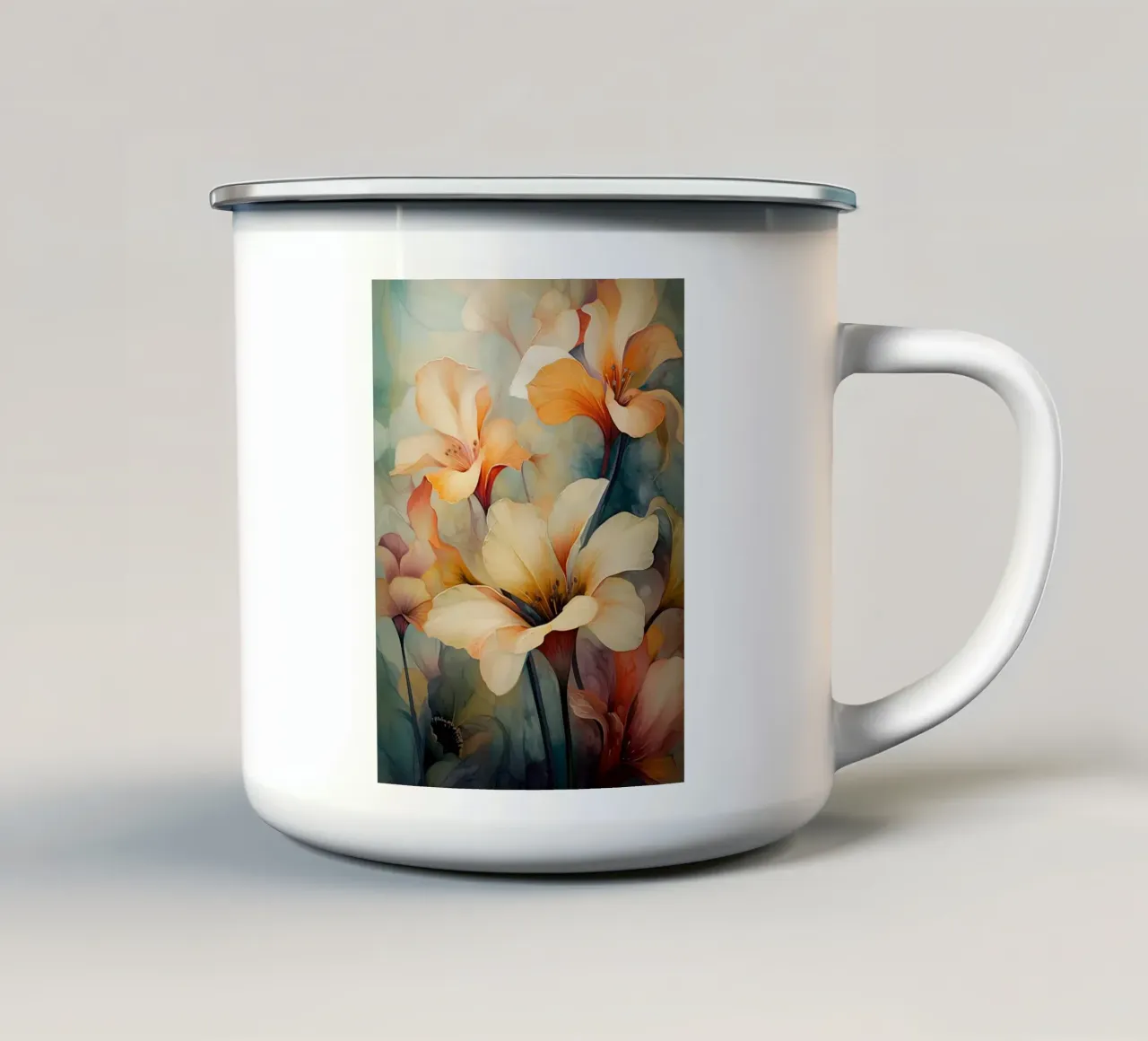 Blumen Emaille Tasse von Imagine
