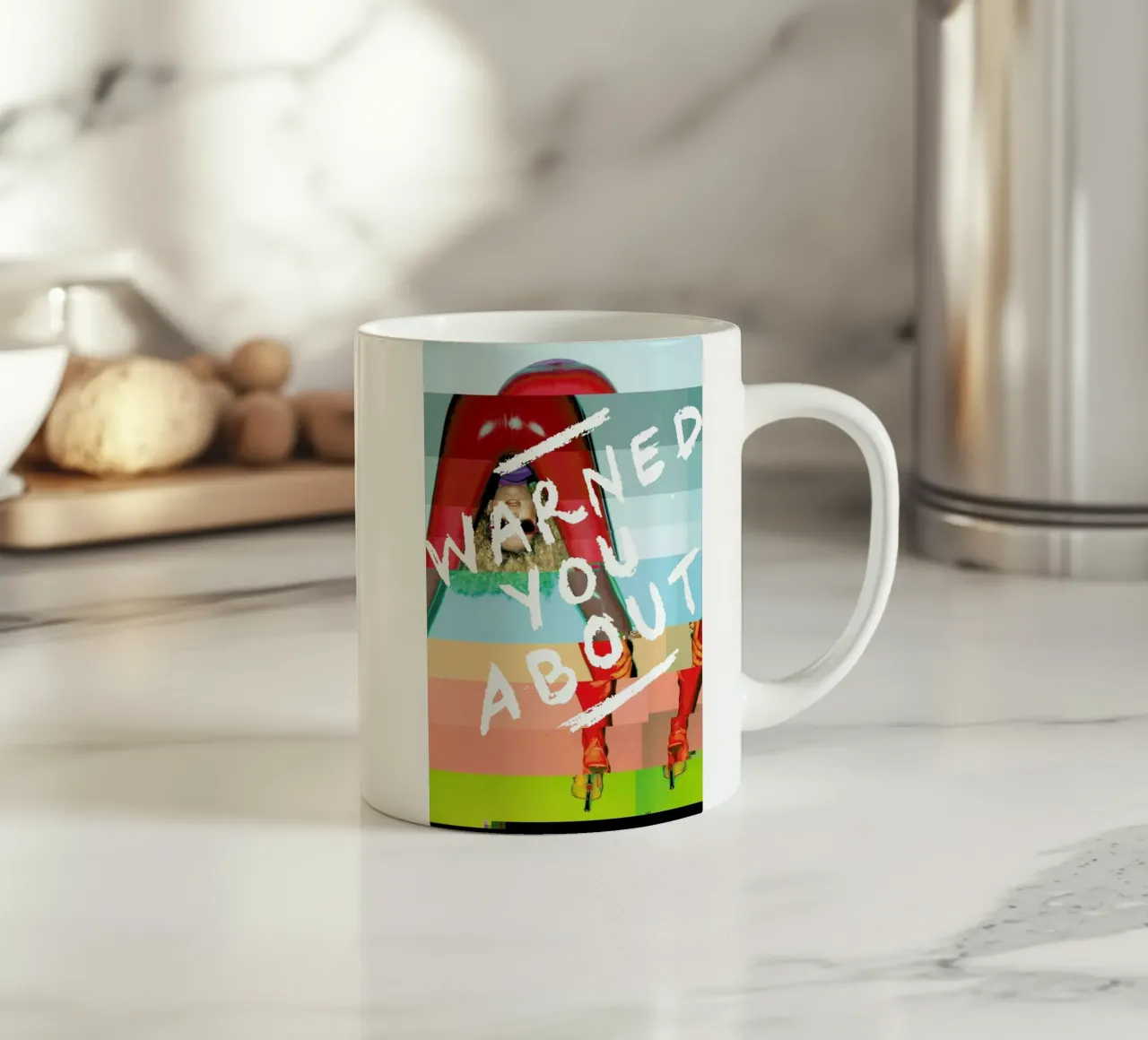 Glitch - Warned You About tazza in ceramica da Ash Nico