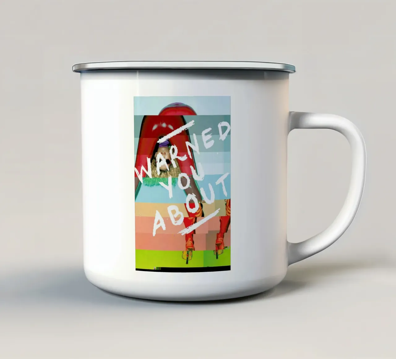 Glitch - Warned You About taza de esmalte de Ash Nico