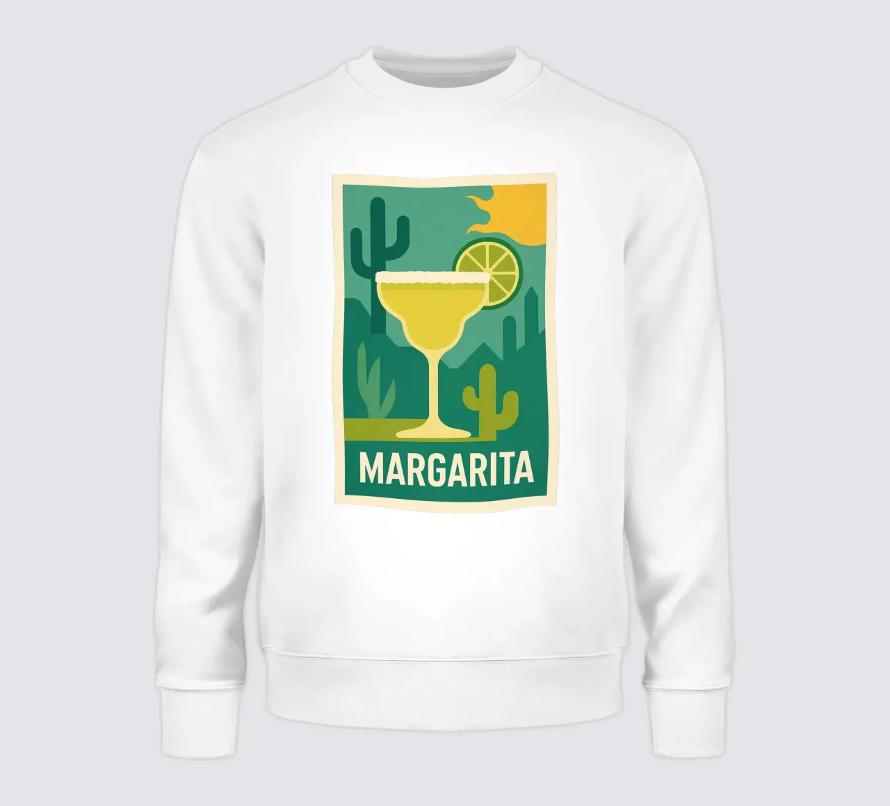 Margarita Desert Chic - Vintage Cancún Poster sweatshirt by Boissons - Affiches & posters - Retro