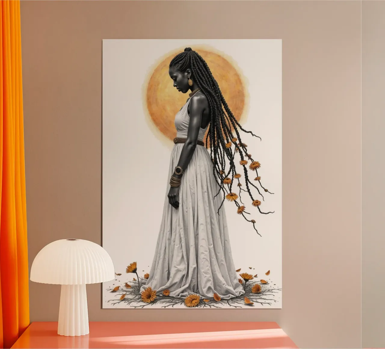 Goldene Töchter I - Der Sonnenwächter Poster von Dustlight Atelier