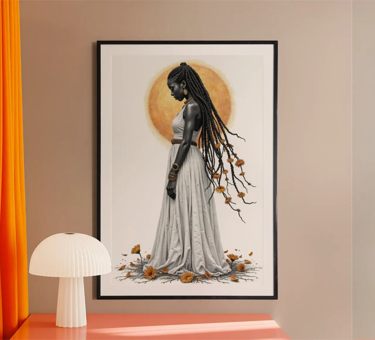 Goldene Töchter I - Der Sonnenwächter Poster von Dustlight Atelier