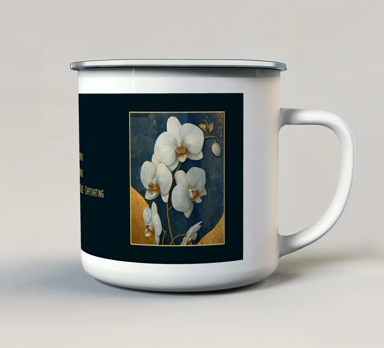 I fiori dei segni zodiacali: Scorpione - Orchidea tazza in smalto da Art-Nouveau-Dsg