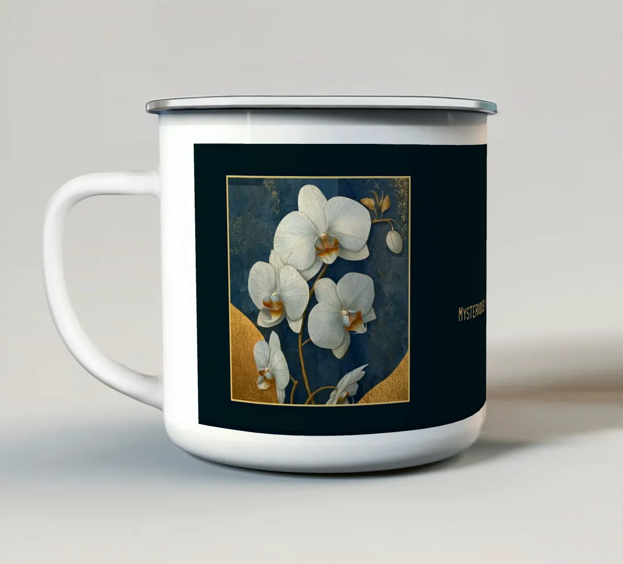 I fiori dei segni zodiacali: Scorpione - Orchidea tazza in smalto da Art-Nouveau-Dsg