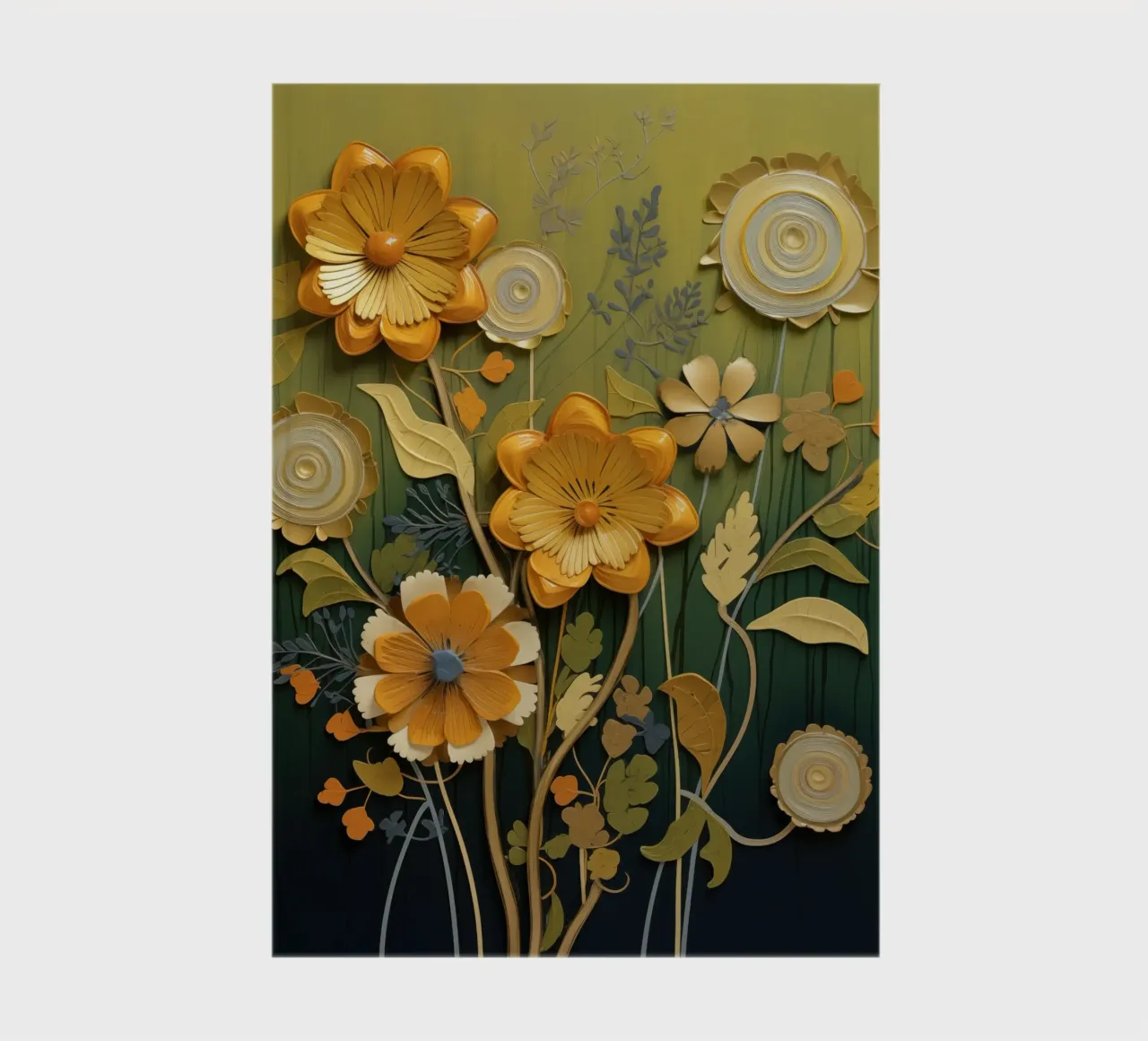 Golden flowers notebook by Imagine