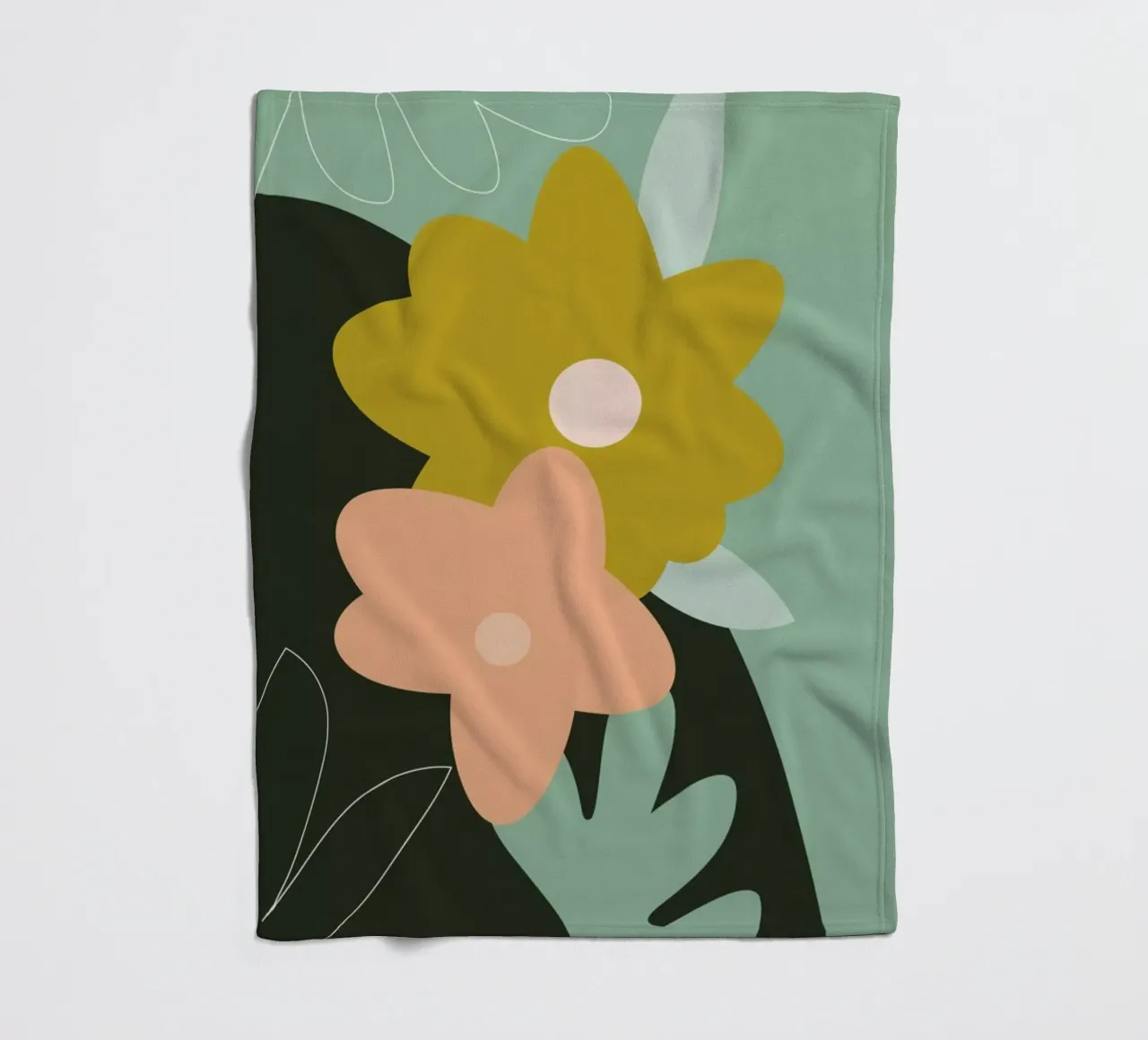 Flower Power coperta in pile da XOXO Arte