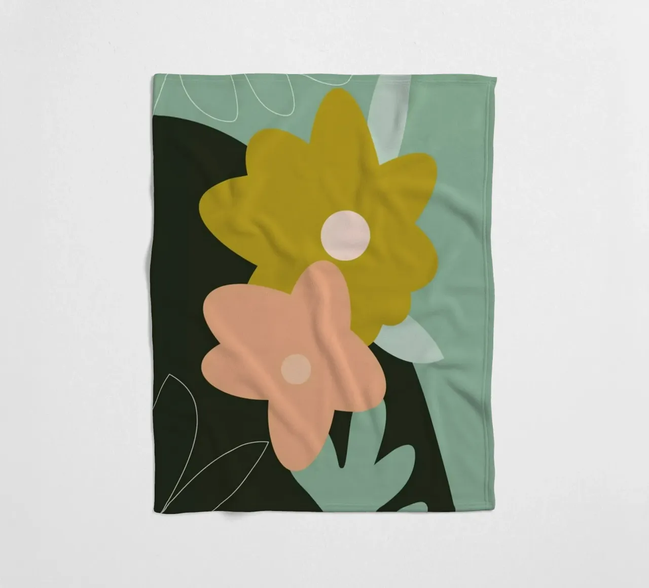 Flower Power coperta in pile da XOXO Arte