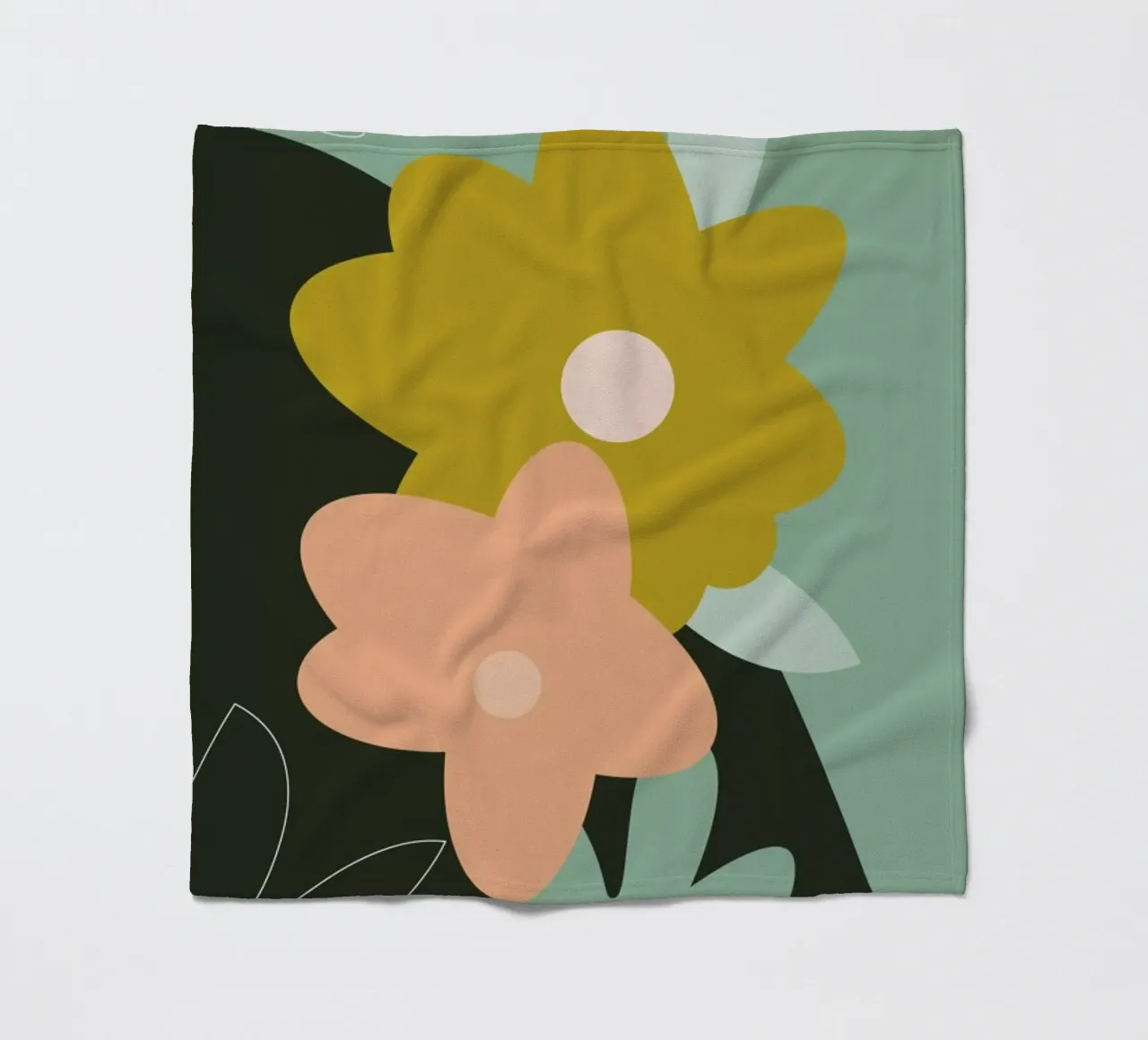 Flower Power coperta in pile da XOXO Arte