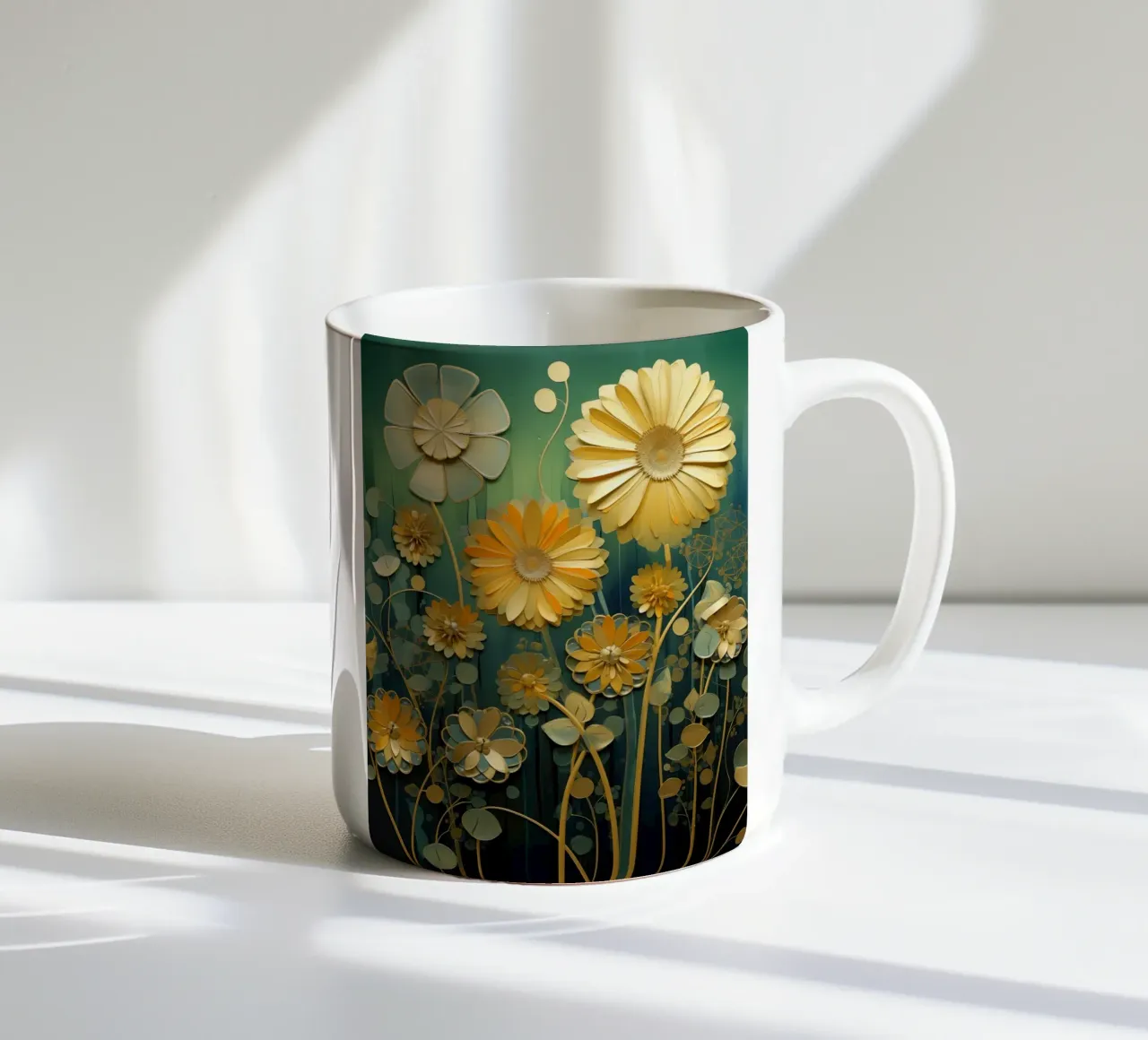 Fiori d'oro tazza in ceramica da Imagine