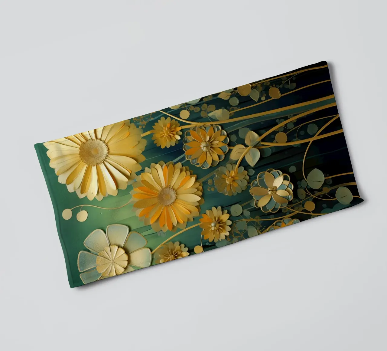 Fiori d'oro asciugamano da bagno da Imagine