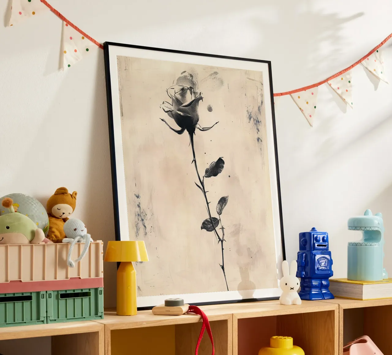 Eternal Ink Rose poster con telaio in plastica da Mosaic Dialogue
