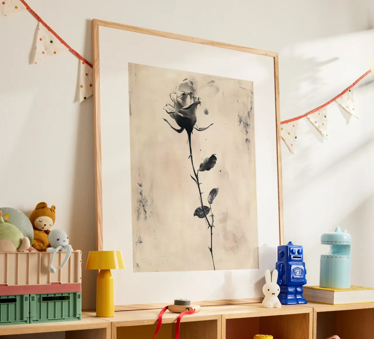 Eternal Ink Rose poster con telaio in plastica da Mosaic Dialogue