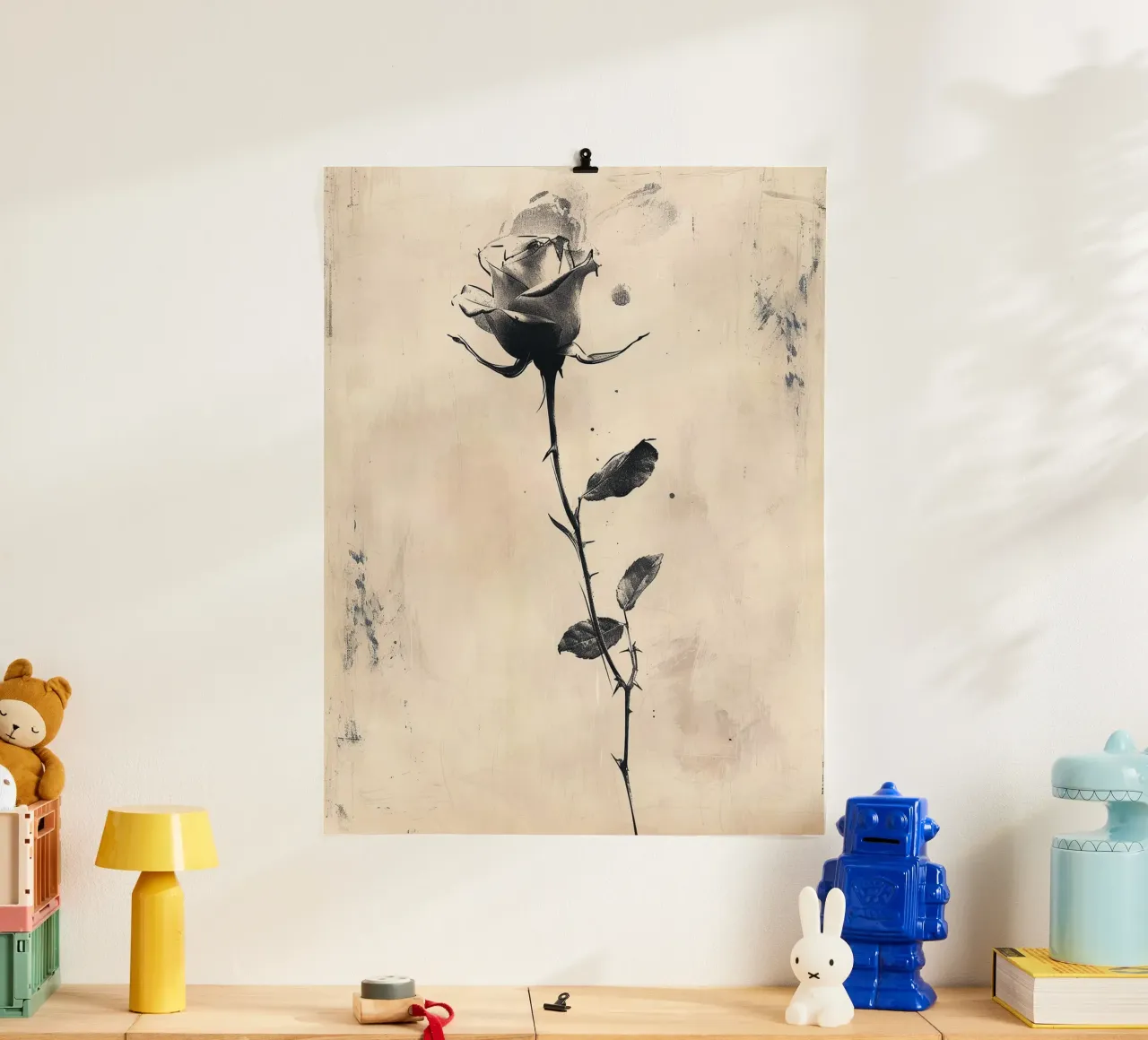 Eternal Ink Rose poster con telaio in plastica da Mosaic Dialogue