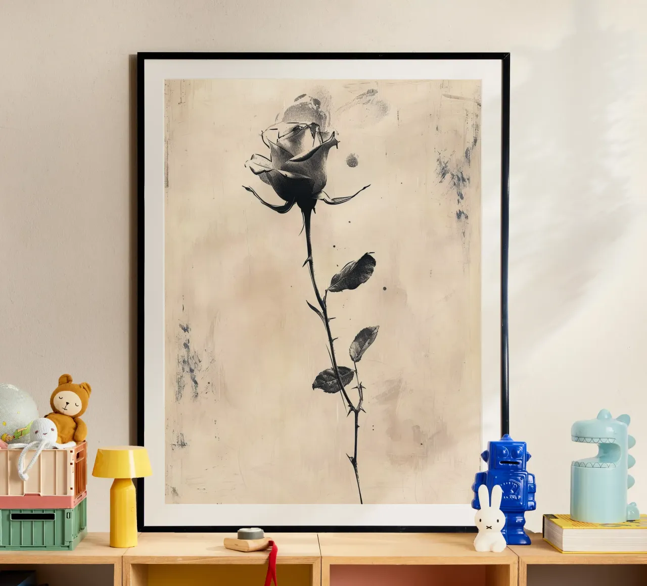 Eternal Ink Rose poster con telaio in plastica da Mosaic Dialogue