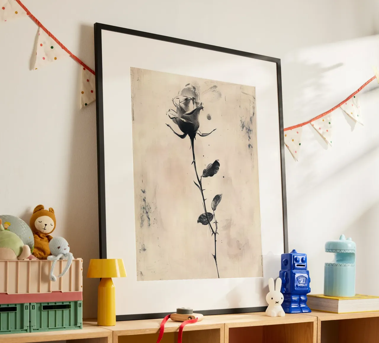 Eternal Ink Rose poster con telaio in plastica da Mosaic Dialogue