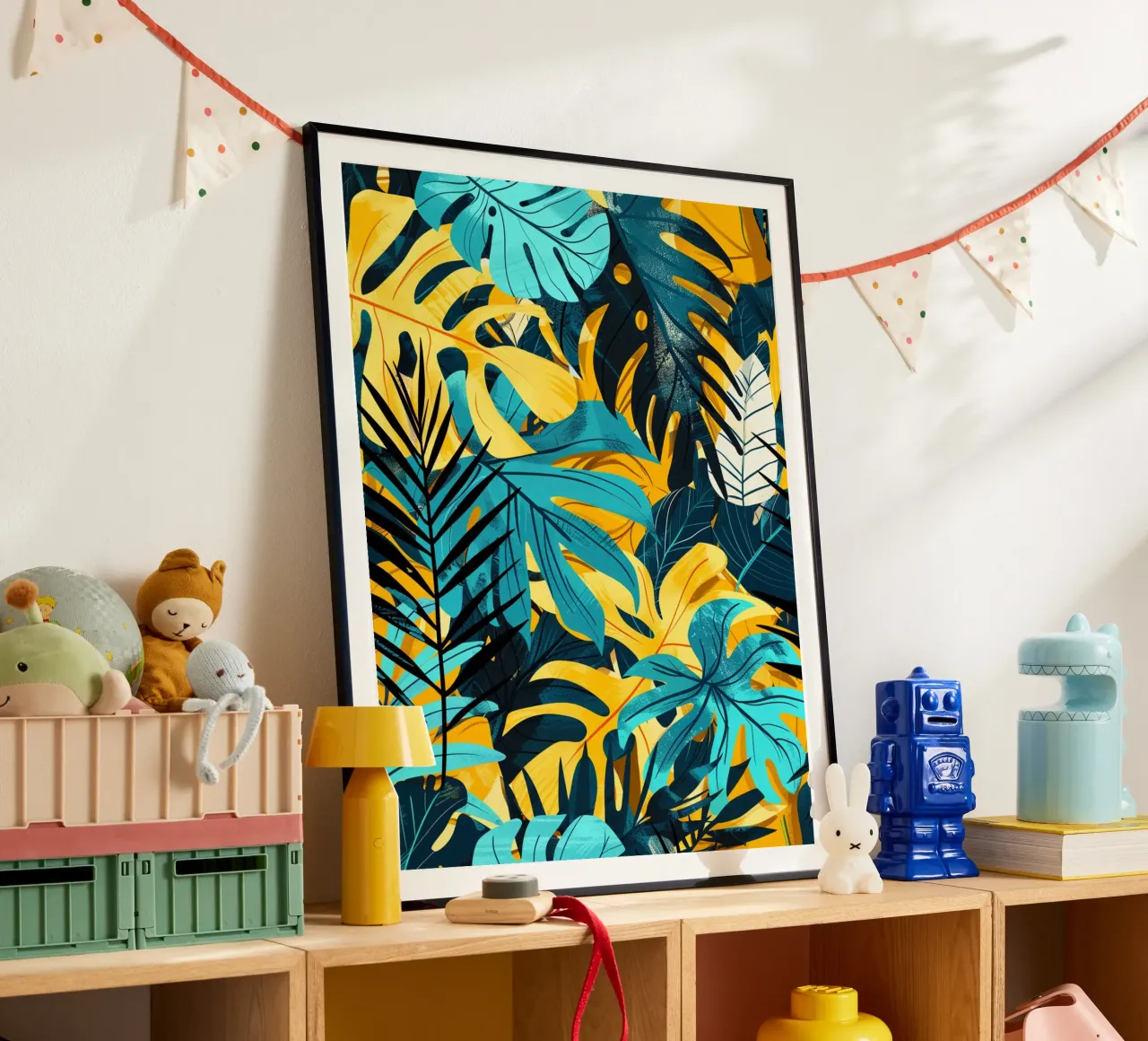 Tropical Symphony poster con telaio in legno da michi