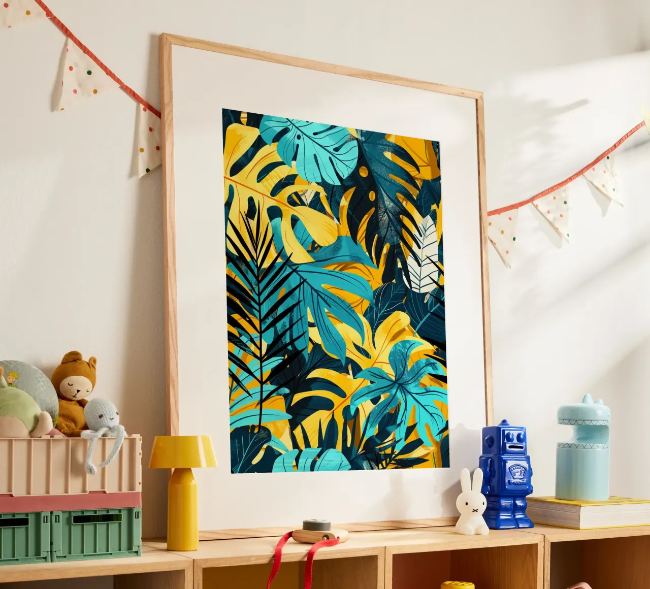 Tropical Symphony poster con telaio in legno da michi