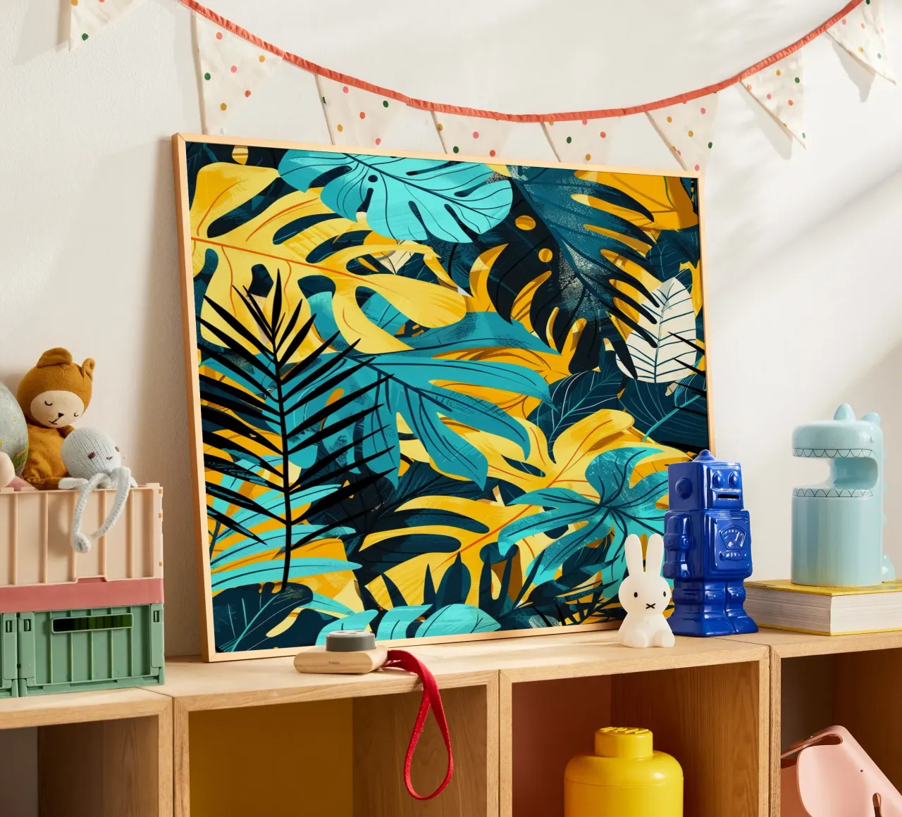 Tropical Symphony poster con telaio in legno da michi