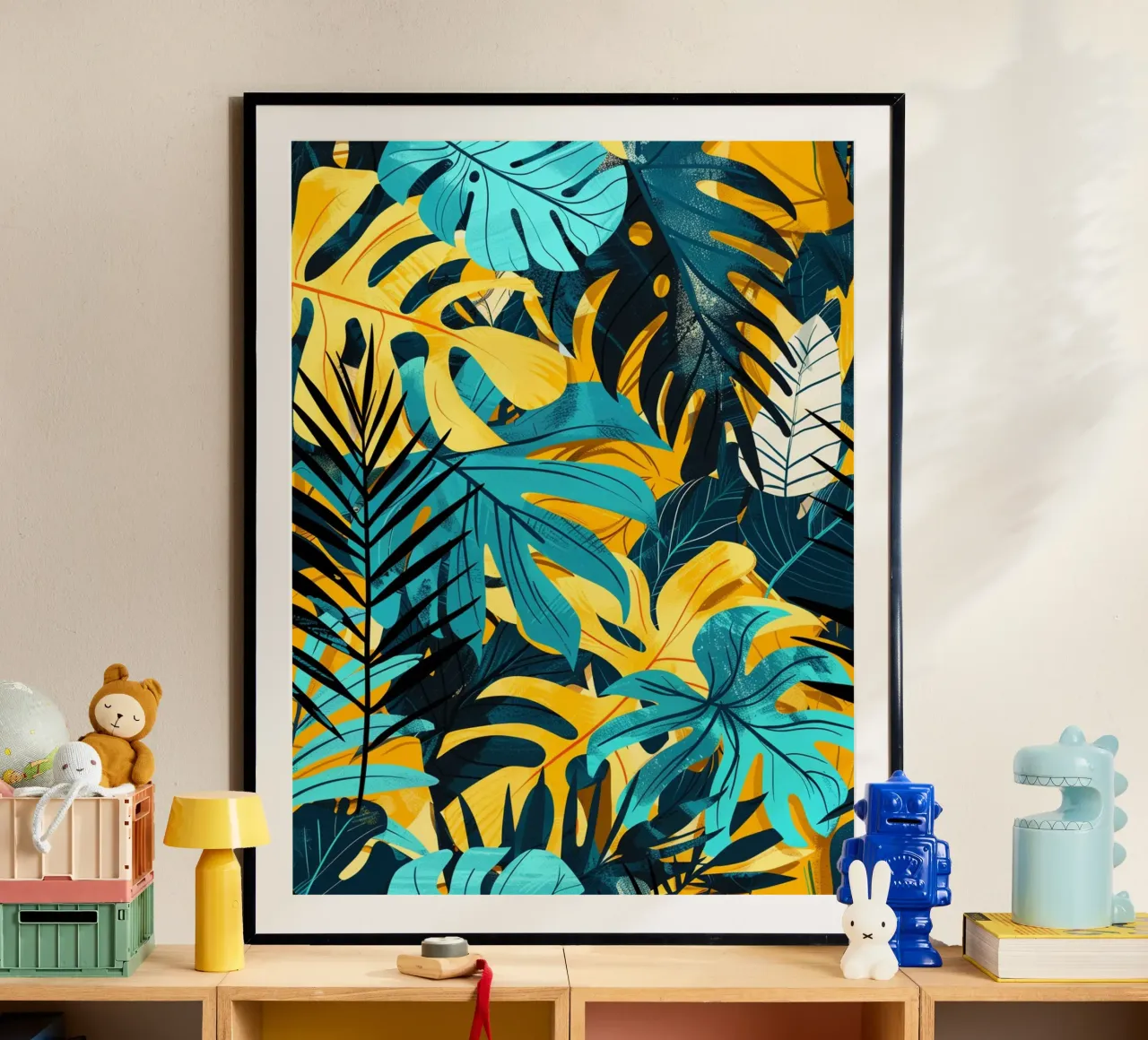 Tropical Symphony poster con telaio in legno da michi